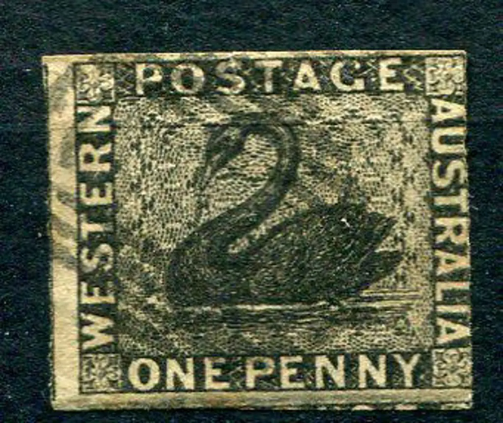 1854 1d black with 3 margins example with right ... Image 1++