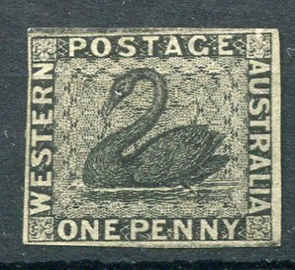 1854 1d black with 4 clear, even margins. Small ... Image 1++