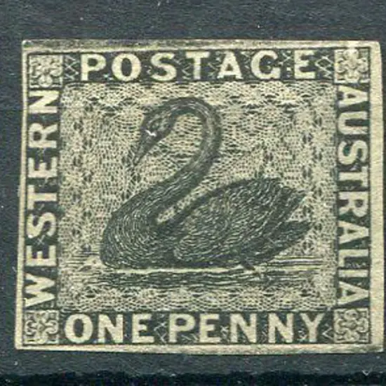 1854 1d black with 4 clear, even margins. Small ...