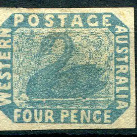 1854 4d blue with 4 close to large margins. Fine ...