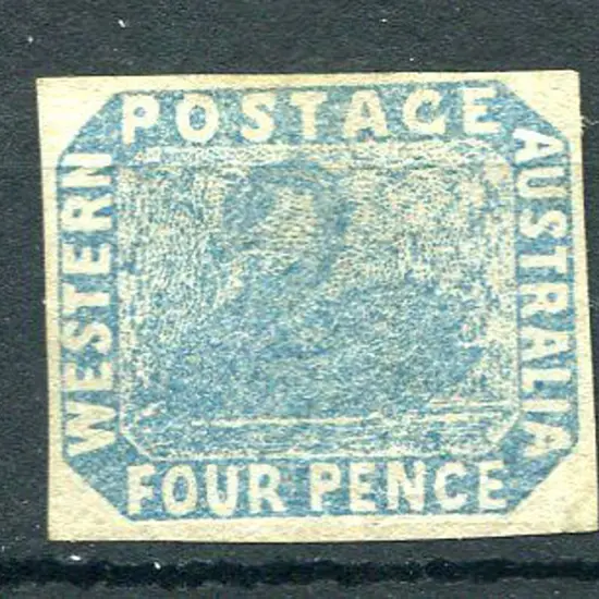 1854 4d blue with 4 fine margins. MNG SG 3a, Cat. ...