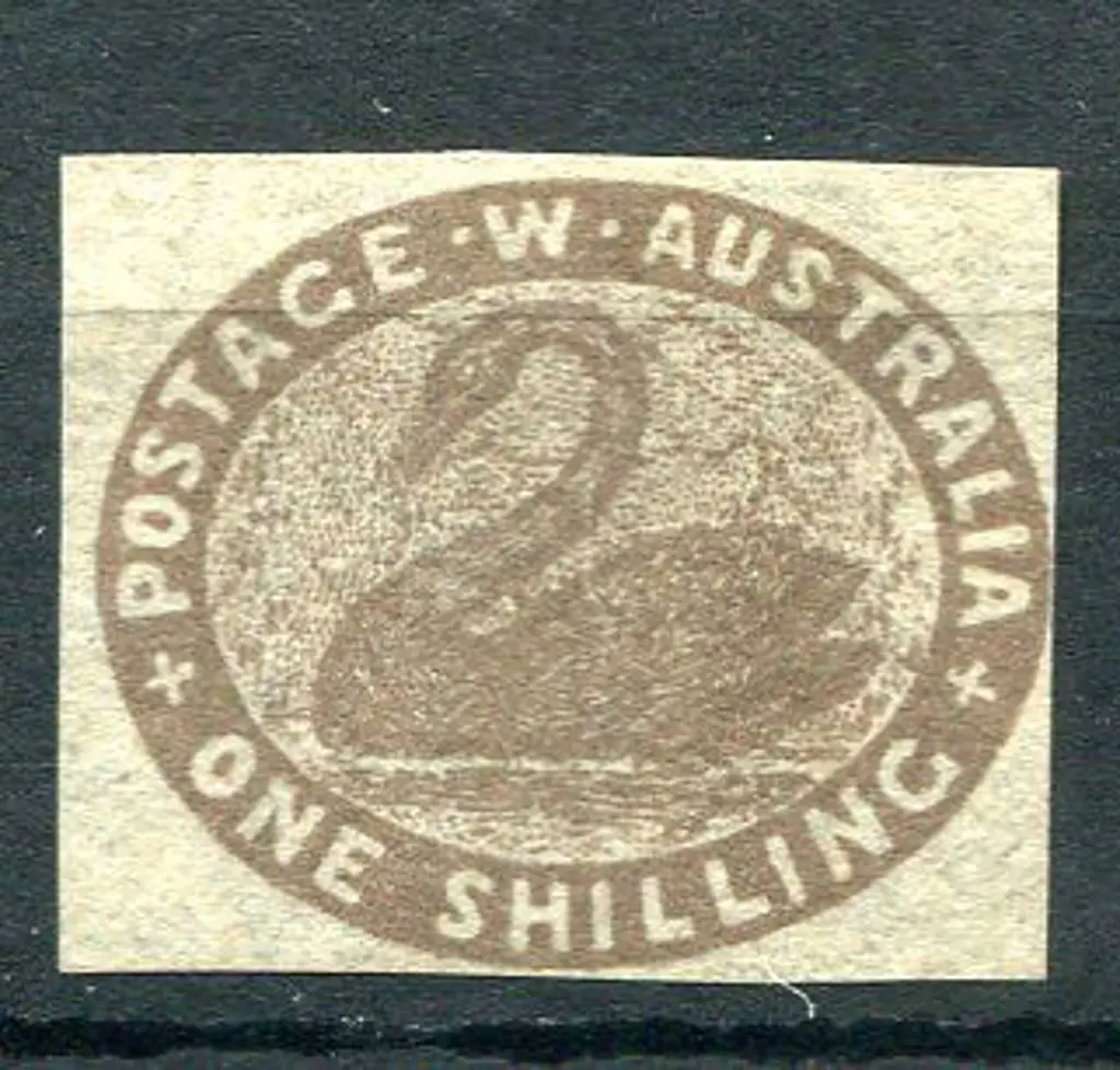 1855 1/- grey-brown. 4 close to large clear ... Image 1++