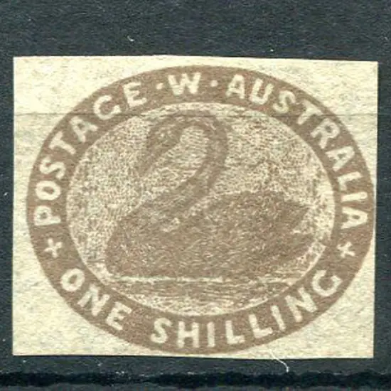 1855 1/- grey-brown. 4 close to large clear ...