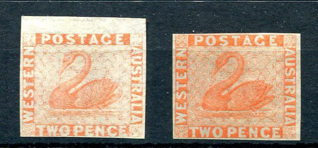 1860 2d pale orange (SG 24) & 2d orange-vermilion ... Image 1++