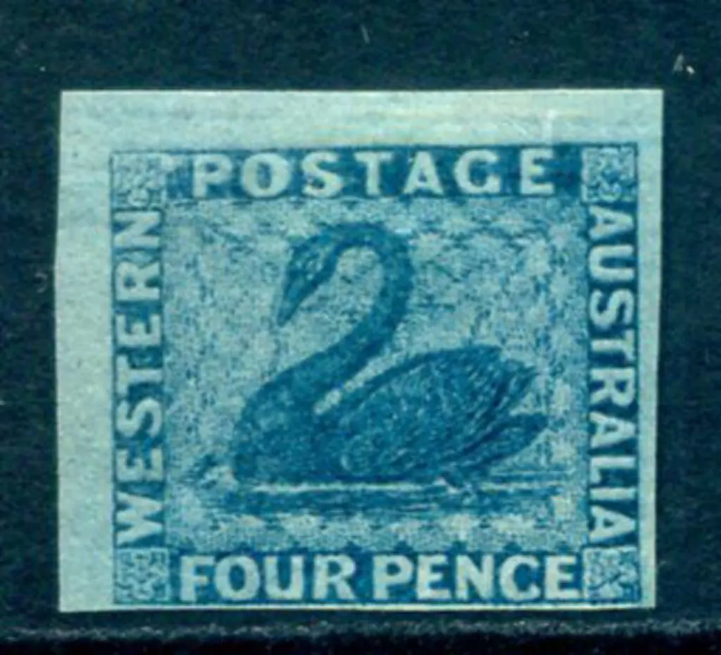 1860/64 4d deep blue imperf with sideways wmk. BPA ... Image 1++