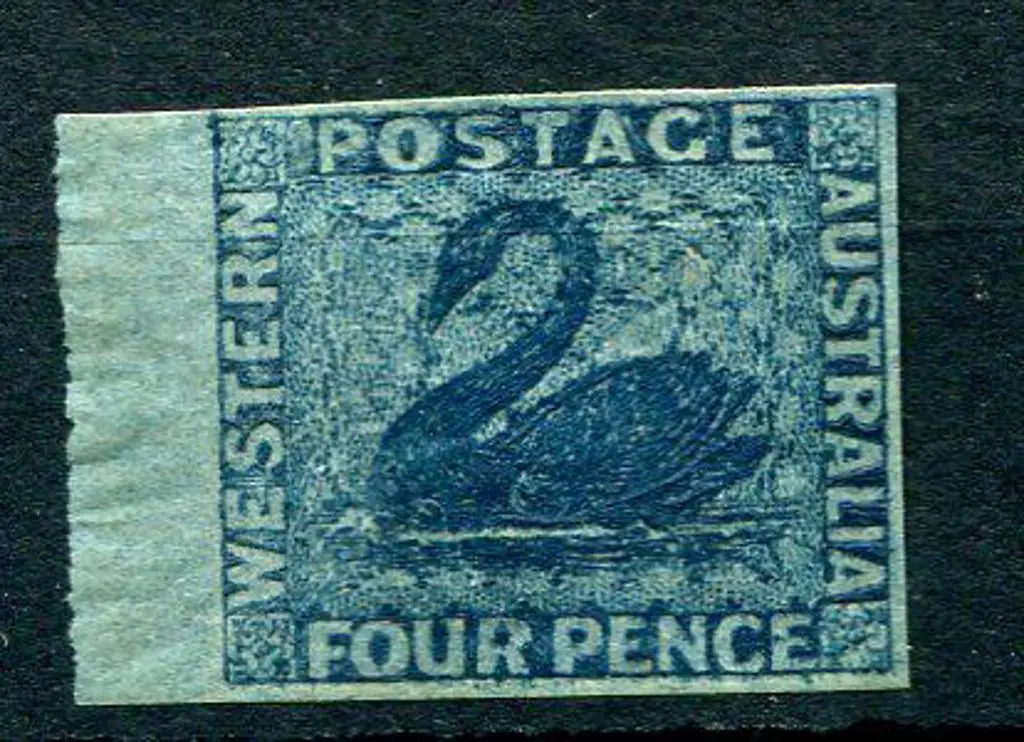 1864 4d blue with huge left margin & 3 close but ... Image 1++