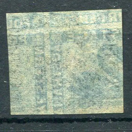 1864 4d blue with very clear off-set on reverse. ...