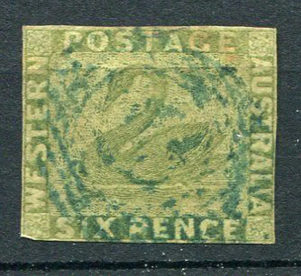 1861 6d sage-green with close to touching margins. ... Image 1++