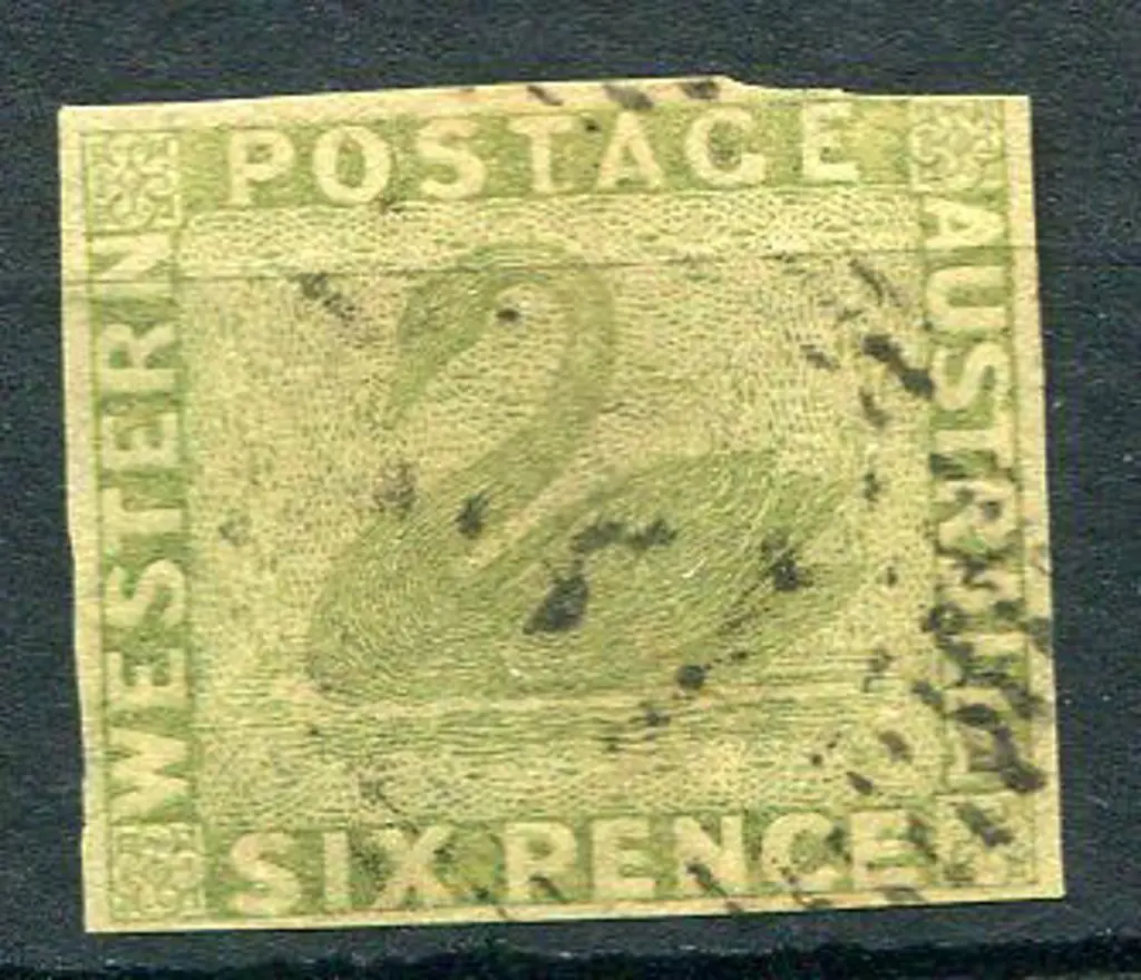 1861 6d sage-green fine postally used example with ... Image 1++