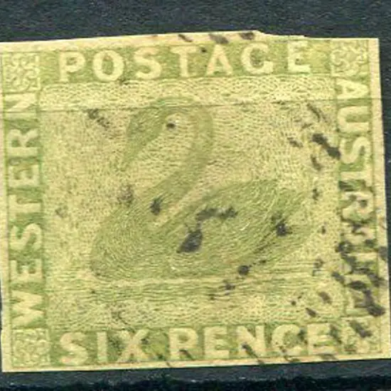 1861 6d sage-green fine postally used example with ...
