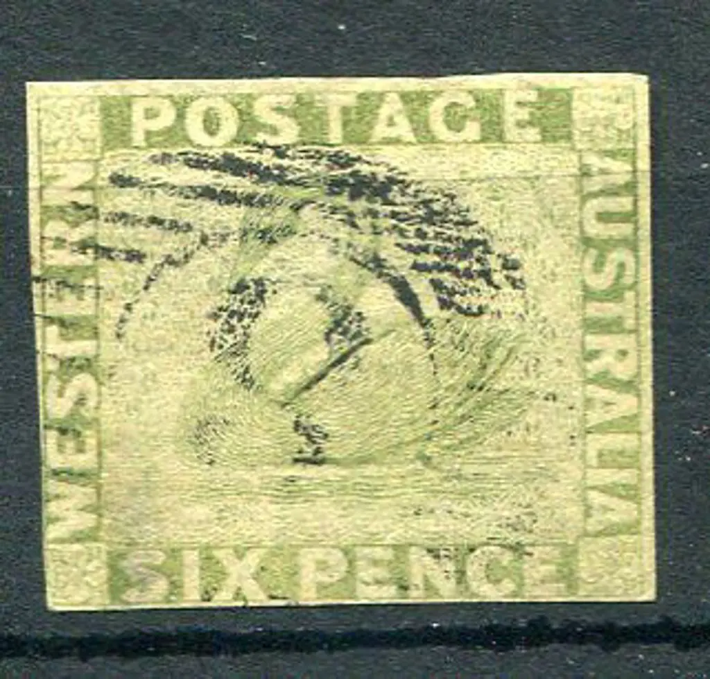 1861 6d sage-green with close but clear even ... Image 1++