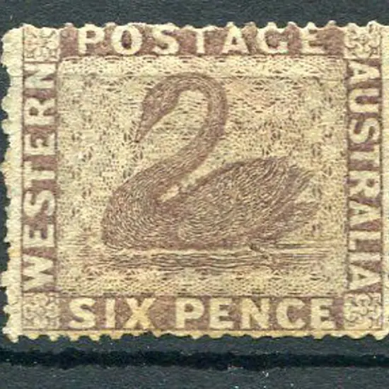 1861 6d purple-brown intermediate perf.14-16. MNG ...