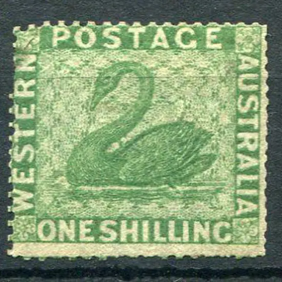 1861 1/- yellow-green intermediate perf.14-16. MLH ...