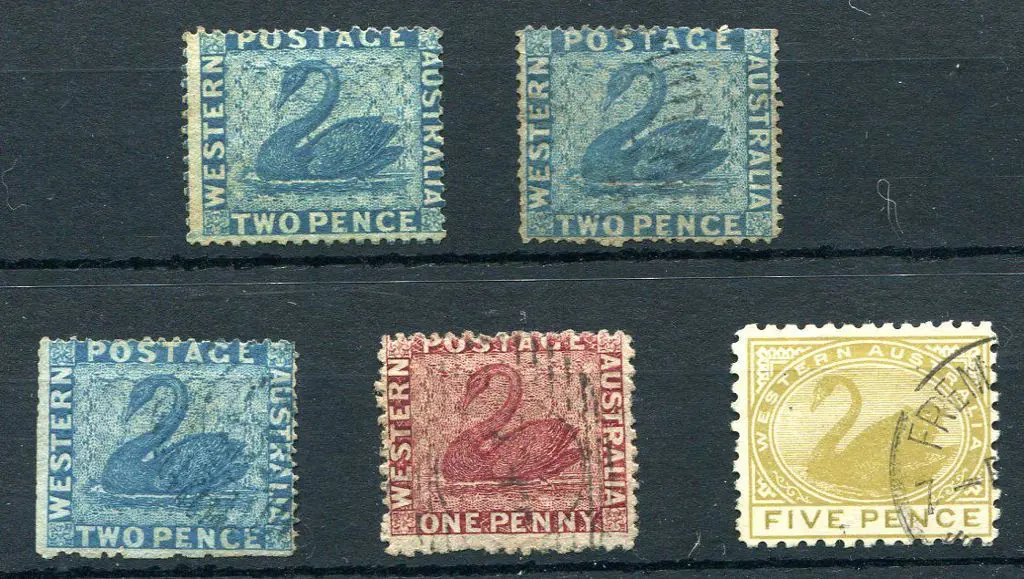 1861 2d blue clean cut, perf 14-16 MNG plus 2 used ... Image 1++