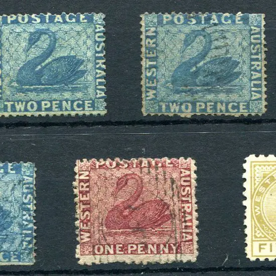 1861 2d blue clean cut, perf 14-16 MNG plus 2 used ...