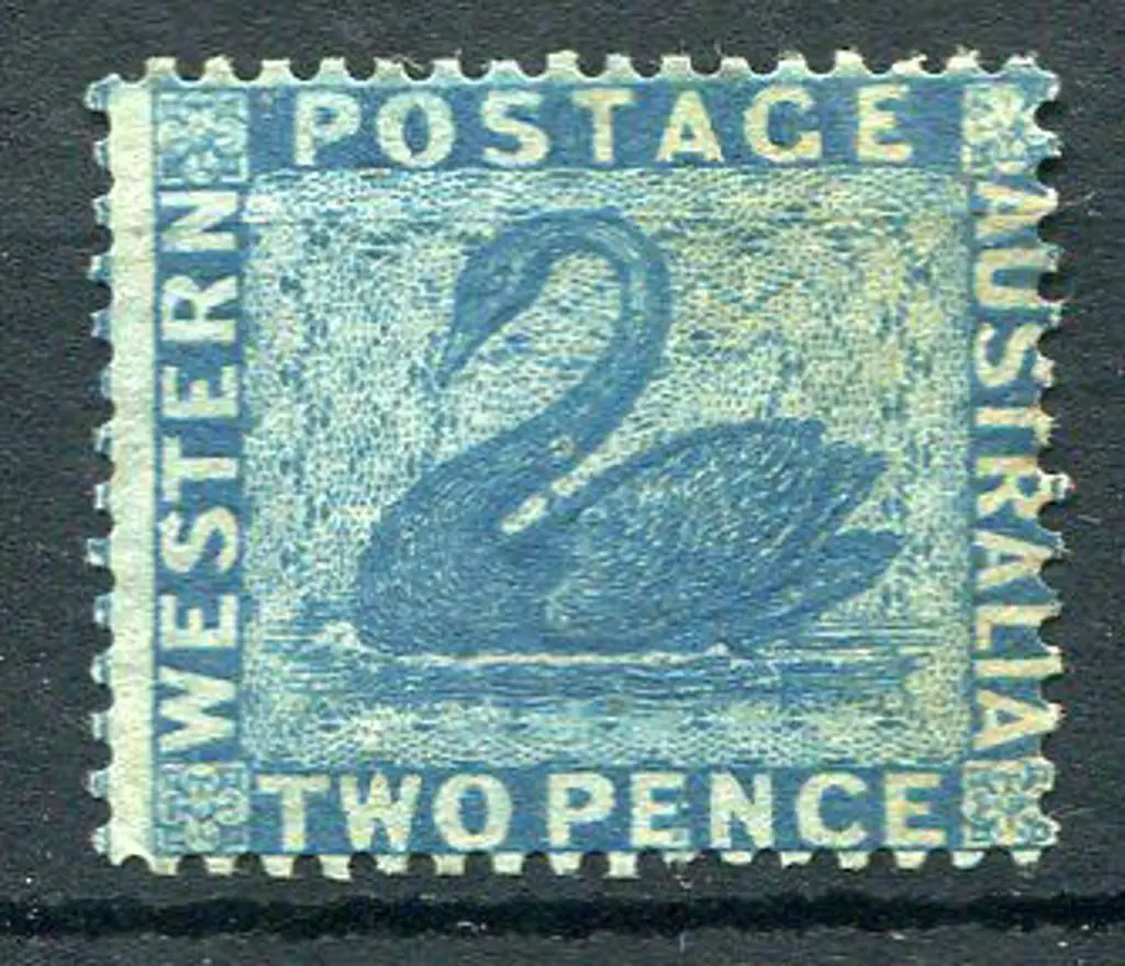 1861 2d blue, perf.14 with redistributed o.g. ... Image 1++