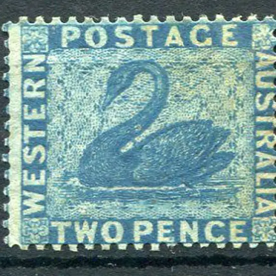 1861 2d blue, perf.14 with redistributed o.g. ...
