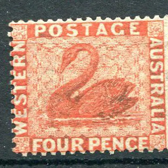 1861 4d vermilion, perf.14. Used with traces of a ...