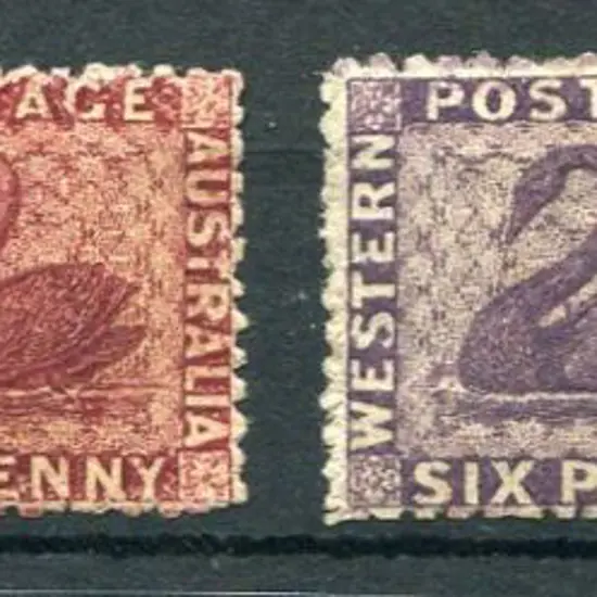 1863/64 1d carmine-rose, 1d lake, 6d deep lilac & ...