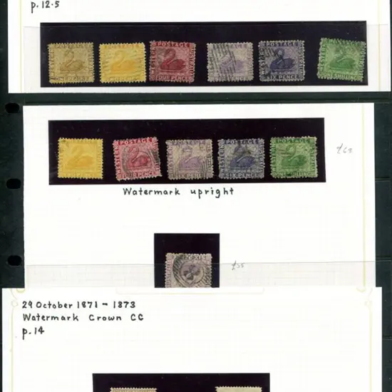1864 2d, 4d, 6d & 1/- vals, wmk Cr/CC, perf.12½ ...