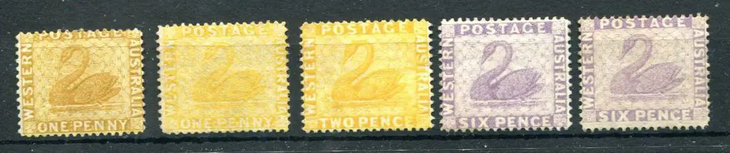 1876/81 1d ochre (SG 68), 1d yellow-ochre (SG 70), ... Image 1++
