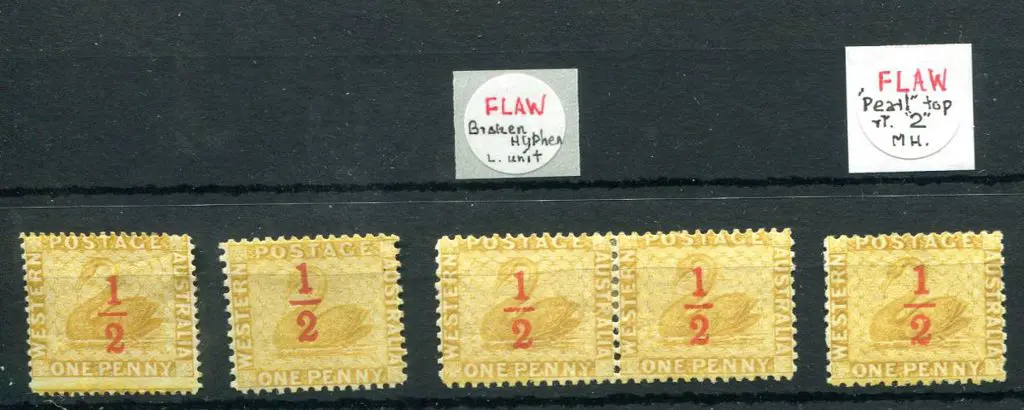 1884 "½" surcharges in red on 1d yellow-ochre, ... Image 1++