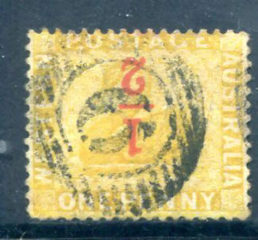 1884 "½" surcharge in red on 1d yellow-ochre with ... Image 1++