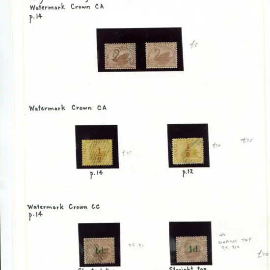 1882/85 3d brown in 2 shades, ½d surcharge in red ...