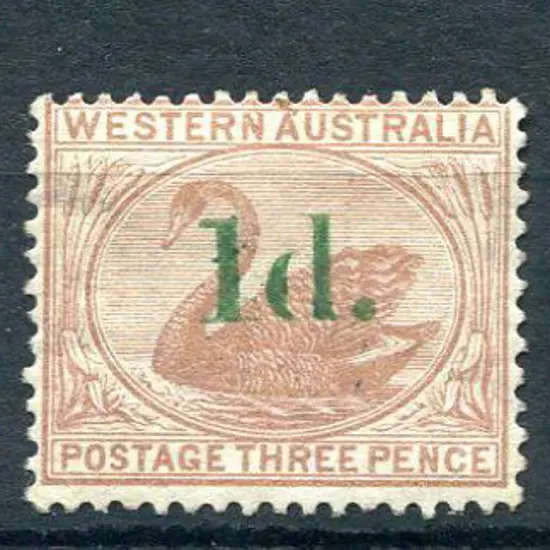 1885 "1d" surcharge in green on 3d brown, CR/CA ...