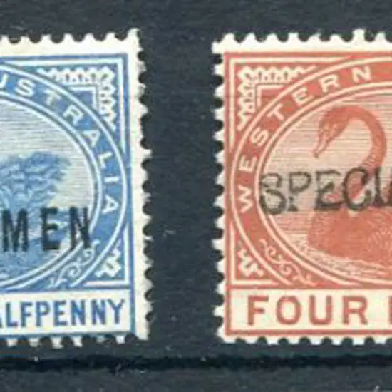 1889/92 UPU "SPECIMEN" group with type 1 ...