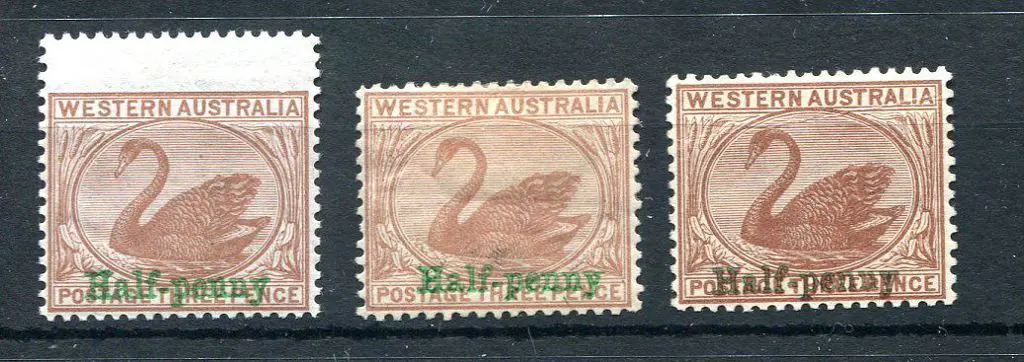 1895 "Half-penny" surcharge in green on 3d pale ... Image 1++