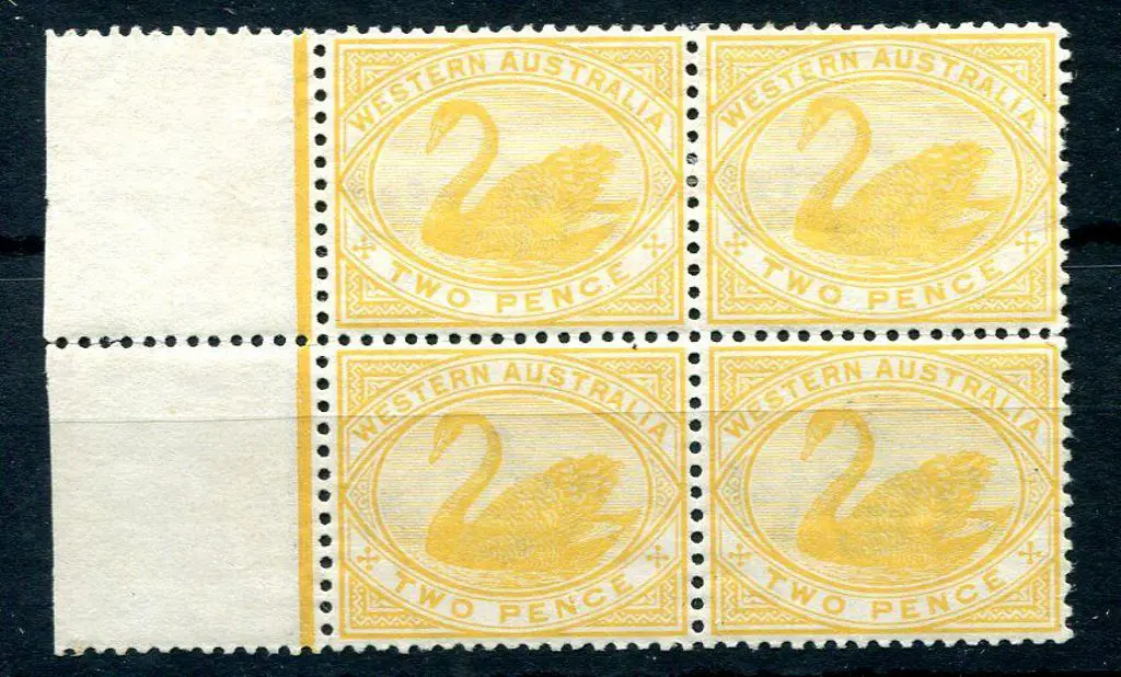 1899 2d bright yellow, W CR A wmk perf.14 left ... Image 1++
