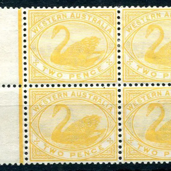 1899 2d bright yellow, W CR A wmk perf.14 left ...