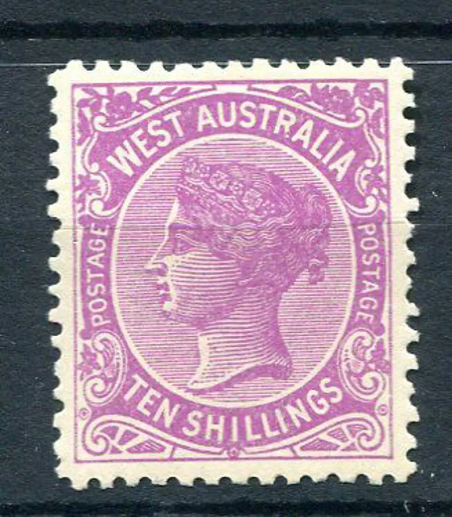 1910 10/- bright purple. Superb MLH. SG 127a, Cat. ... Image 1++