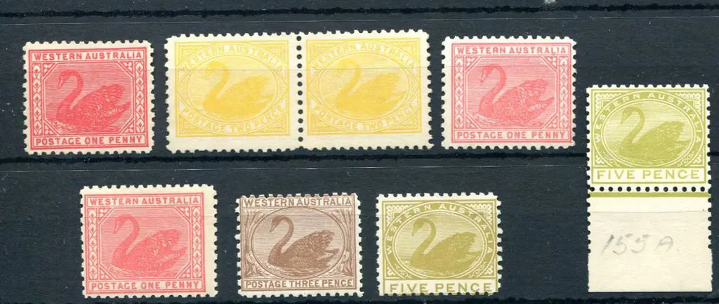 1905/12 1d to 5d, perf.11 selection consisting SG ... Image 1++
