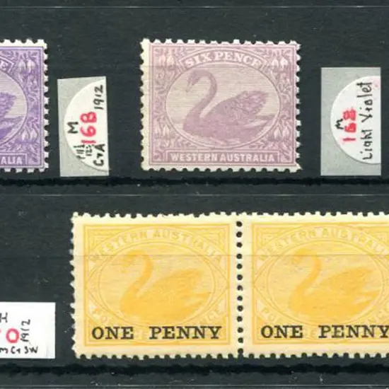 1912 6d to 1/- selection in various printings & ...