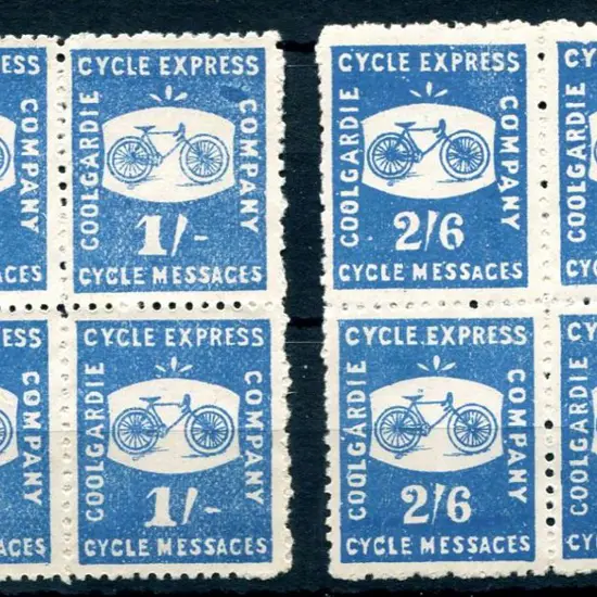 1894 Coolgardie Cycle Express in blocks of 4, the ...
