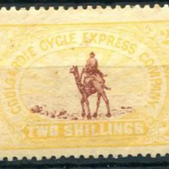 1896 6d, 2/- & 5/- Coolgardie Cycle Express camel ...