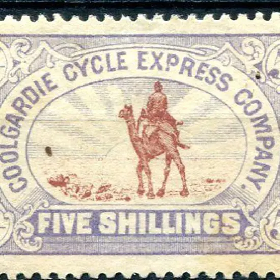 1896 5/- Coolgardie Cycle Express camel MH with ...