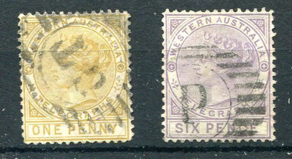 1879 1d, perf 14 & 6d Telegraph as above but with ... Image 1++
