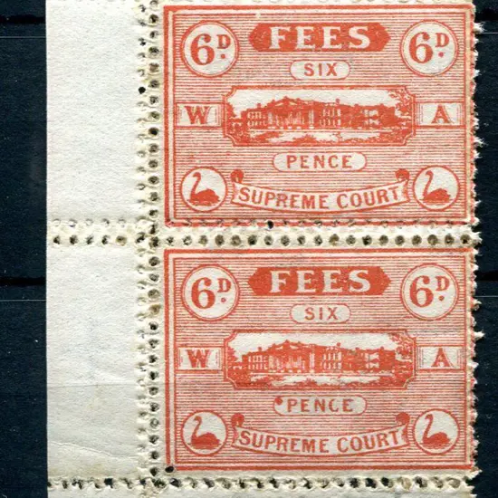 1907 6d red "Supreme Court Fees" bottom left ...