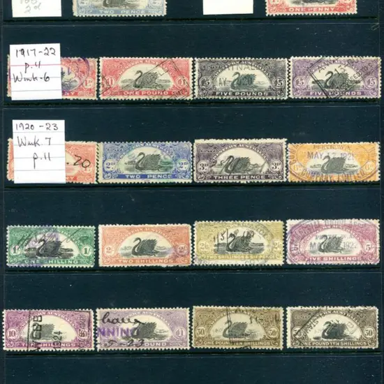 1914/23 group with 1914 2d blue, perf. 11, 1917/18 ...