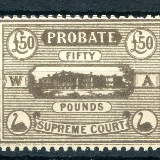 1922 £50 "Probate" in brown. Fine MUH. Dzelme ...