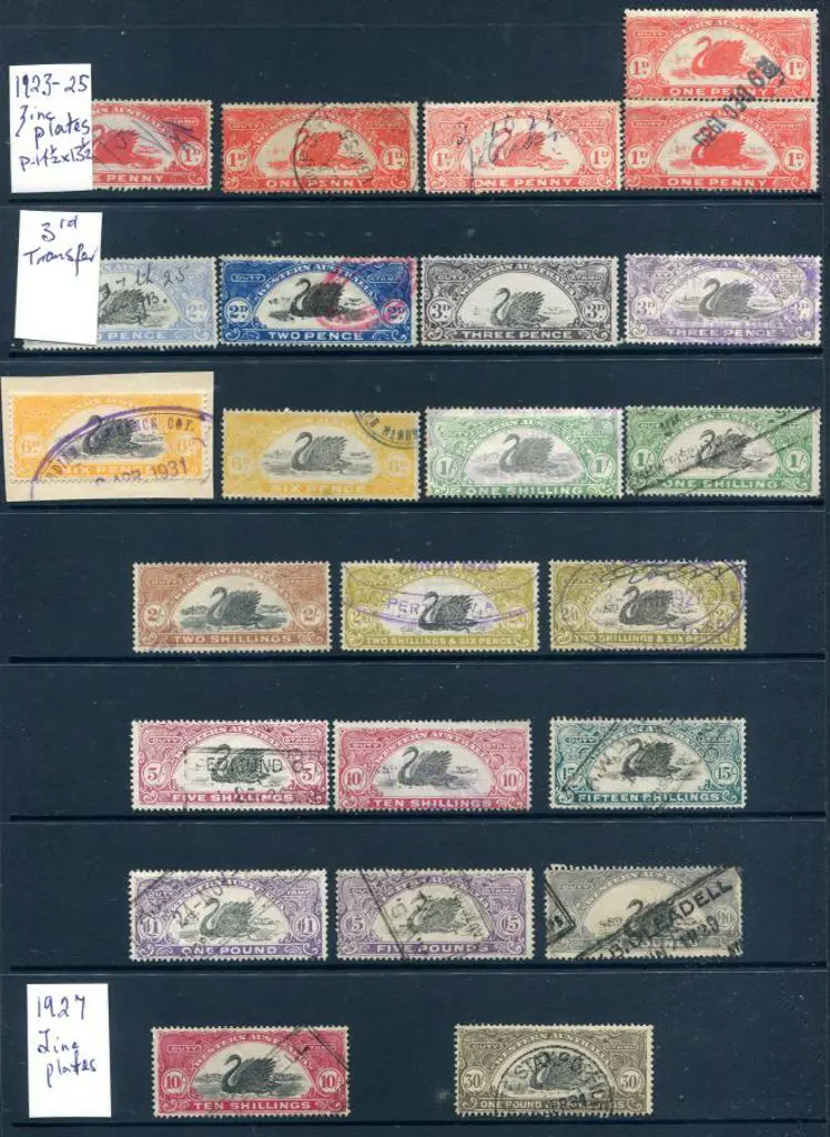 1922/30 1d red x 5, 2d x 2, 3d x 2, 6d x 2, 1/- x ... Image 1++