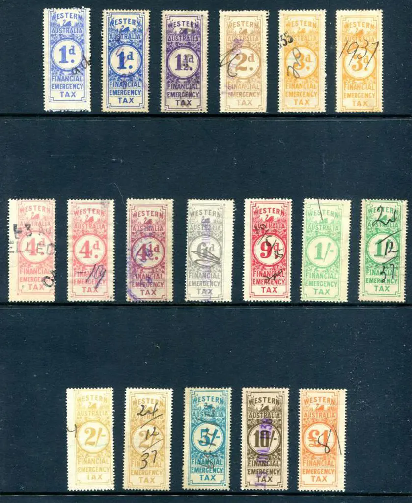 1932 Financial Emergency Tax selection incl 1d in ... Image 1++