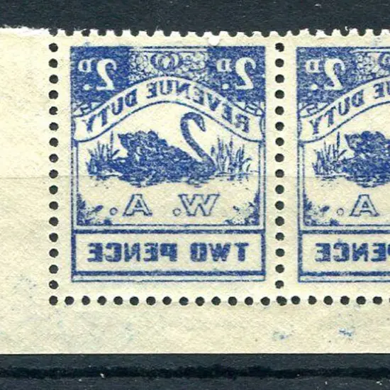 1943/57 2d deep blue Revenue Duty bottom right ...