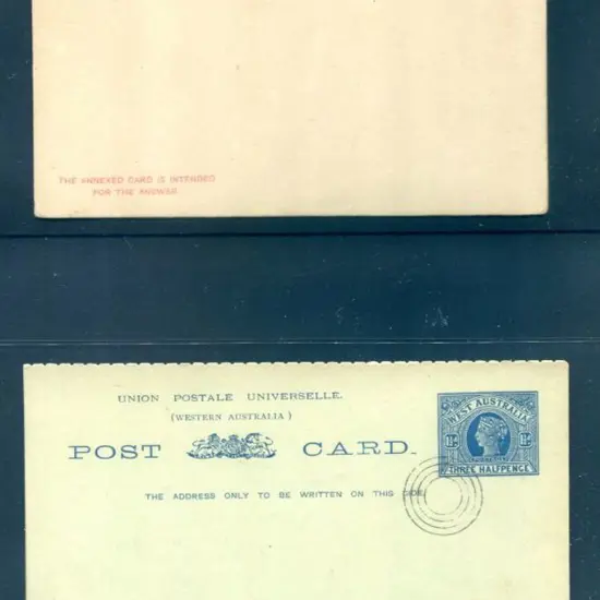 1902 1d + 1d red swan & 1902 1½d + 1½d blue swan ...