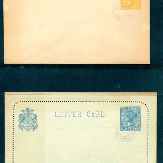 1902 2d orange QV PSE & 2d Paris blue Letter Card. ...
