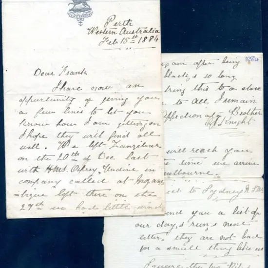 1884 (15th Feb) A lengthy letter, the first page ...