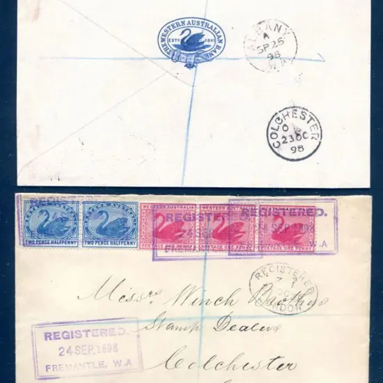 1898 (24th Sept) Western Australian Bank env sent ...